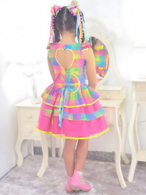 Vestido junino infantil costas - Moderna Meninas