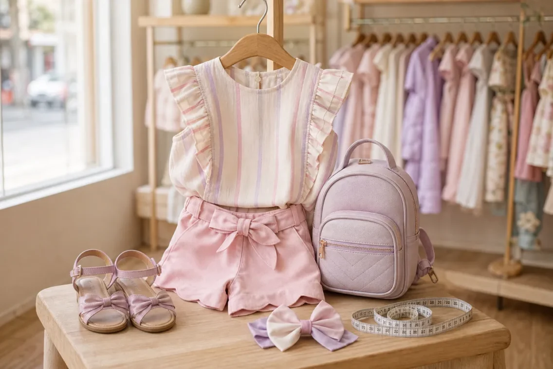 Conjunto infantil feminino para passeio em Goiatuba: ideias práticas para o dia a dia