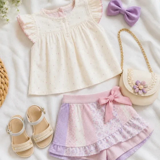 Conjunto infantil feminino para passeio em Palmeiras de Goiás: ideias práticas para o dia a dia