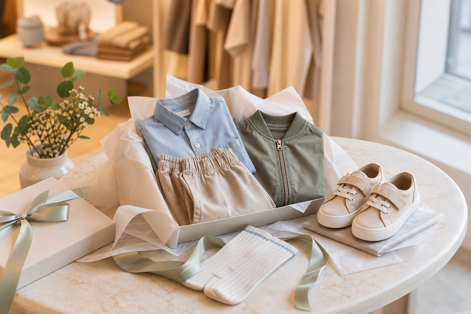 Conjunto infantil casual preparado para passeio em família