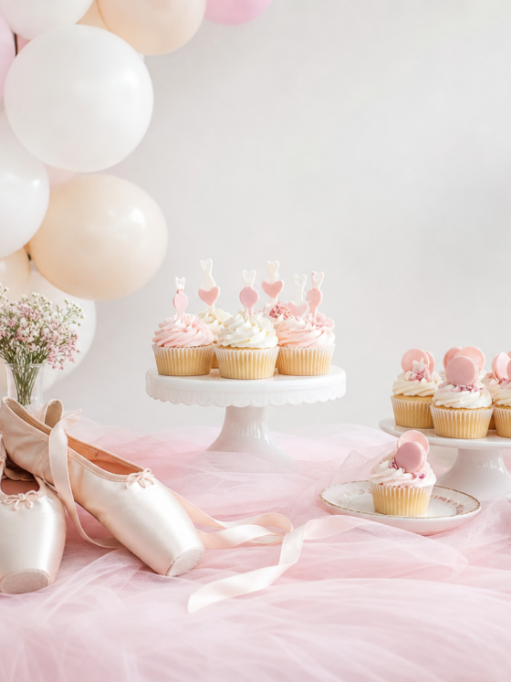 Festa bailarina infantil: decoração delicada e look rosa