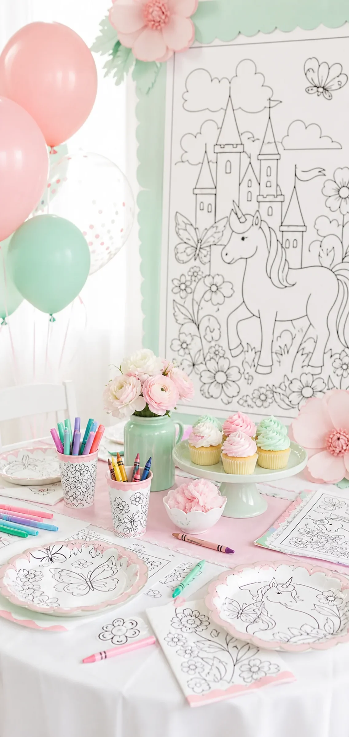 Festa livro de colorir: decoração e look infantil