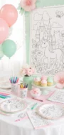 Festa livro de colorir: decoração e look infantil