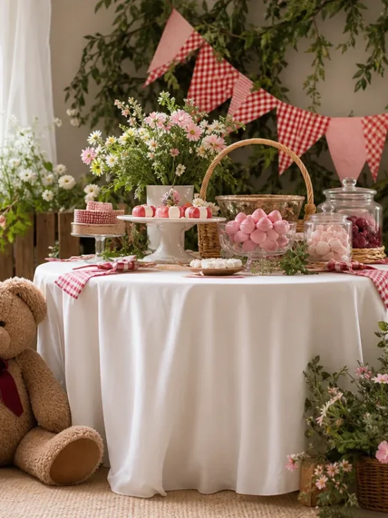 Festa Masha e o Urso simples: decoração e look