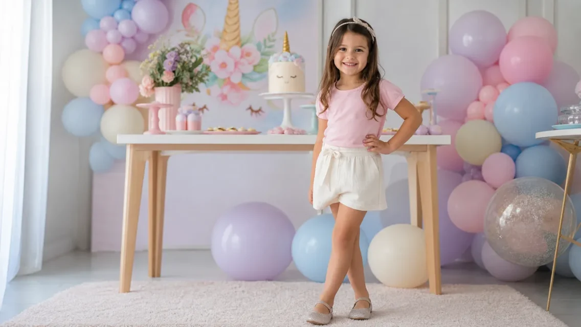 Look infantil feminino para aniversário no Alpes, Goiânia: ideias com conforto