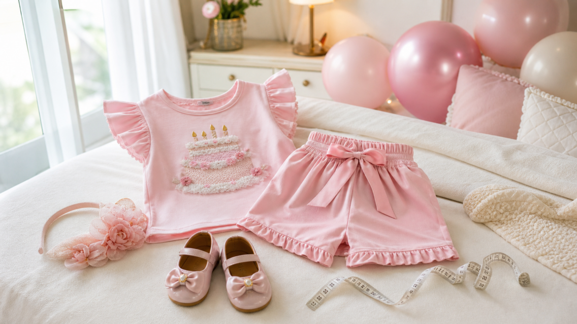 Look infantil feminino para aniversário no Faiçalville, Goiânia: ideias com conforto