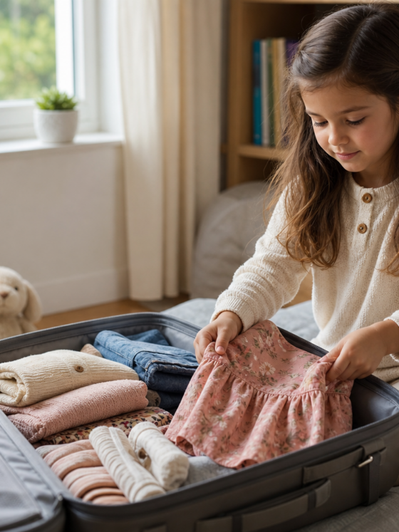 Mala de viagem infantil: quais roupas levar para menina sem exagerar
