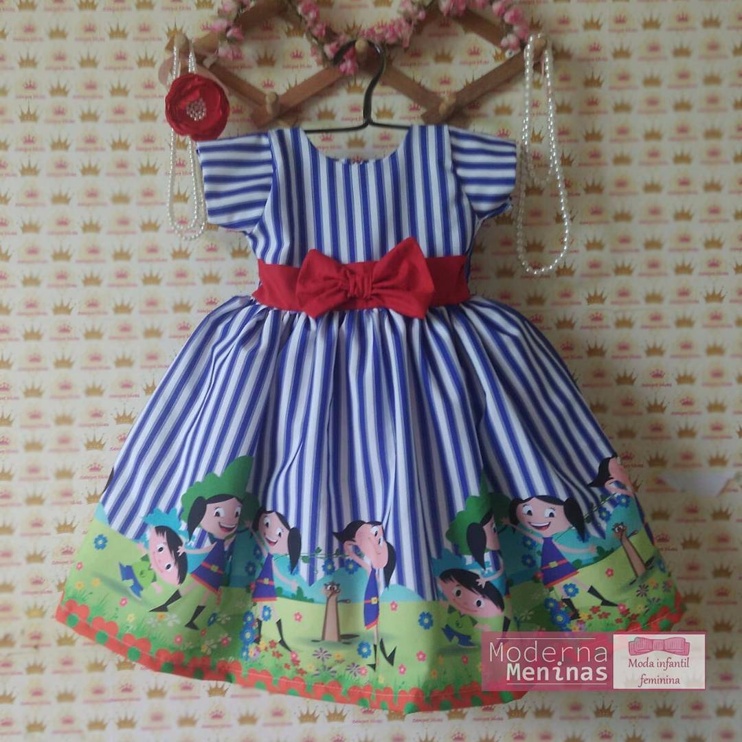 Vestido infantil Show da Luna para festa vendido na Moderna Meninas