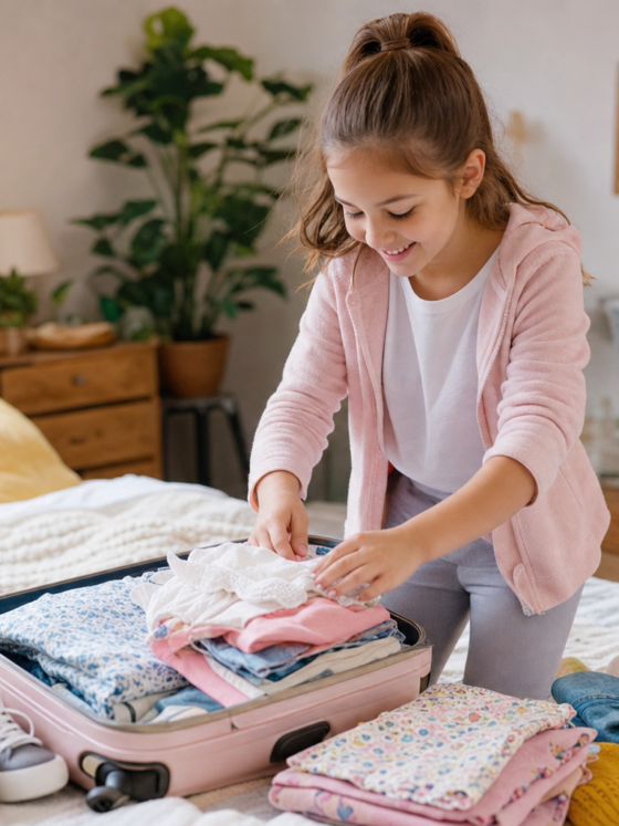 Roupa infantil para dormir na casa dos avós: mala pequena, conforto e troca extra