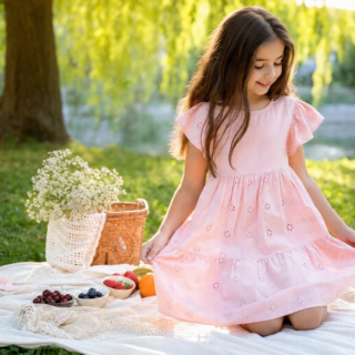 Vestido infantil para batizado como convidada: delicadeza sem desconforto