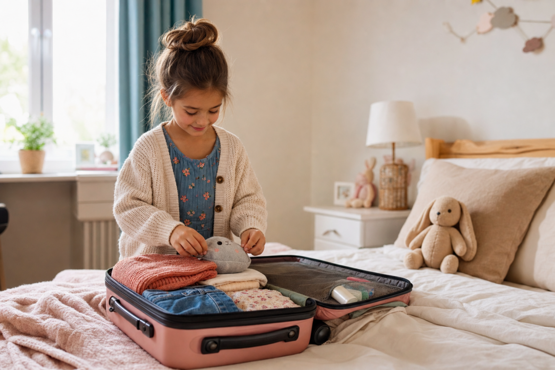 Roupa infantil para viagem de avião: conforto, camadas e mala inteligente