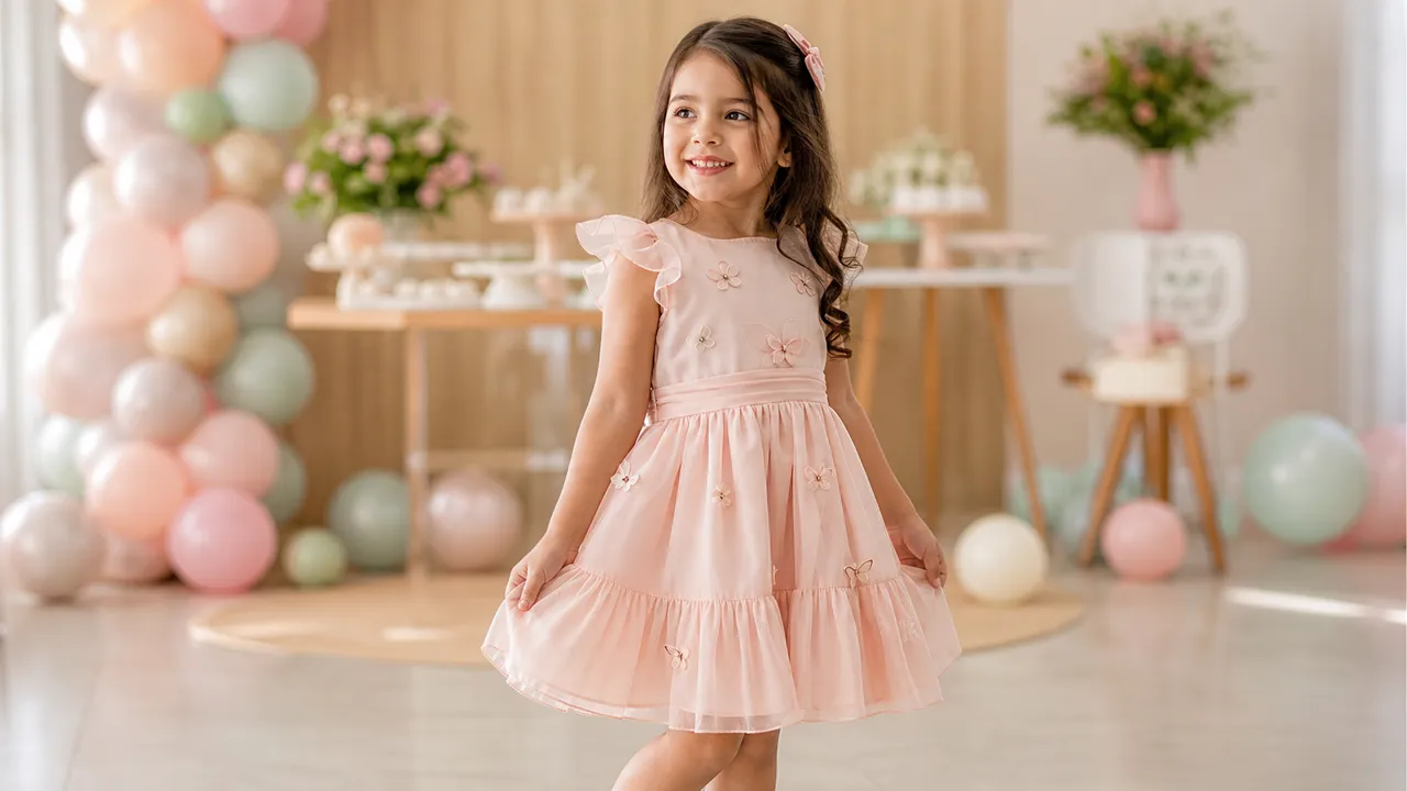 Vestido infantil para aniversário em Alexânia: guia de escolha por idade, tecido e ocasião