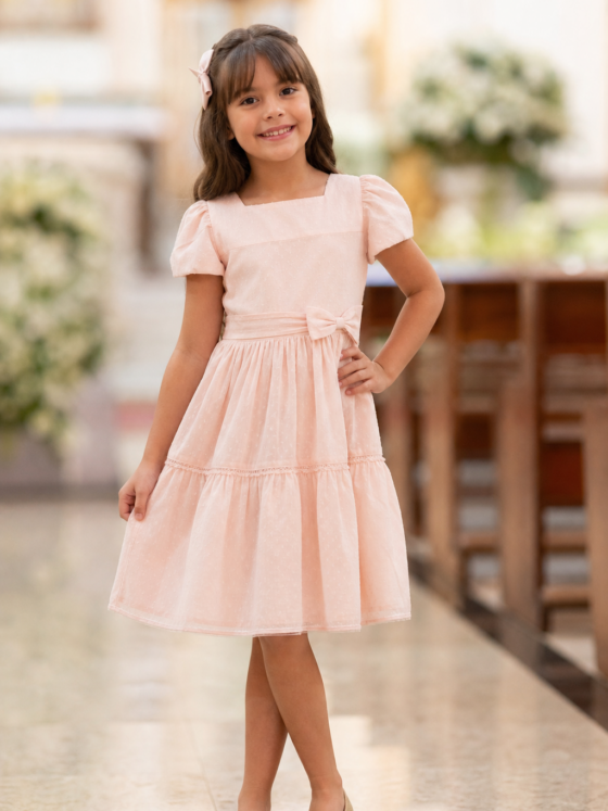 Vestido infantil para culto: conforto e elegância