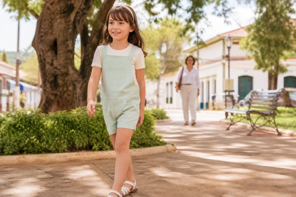 Conjunto infantil feminino para passeio em Campinorte: ideias práticas para vestir com conforto