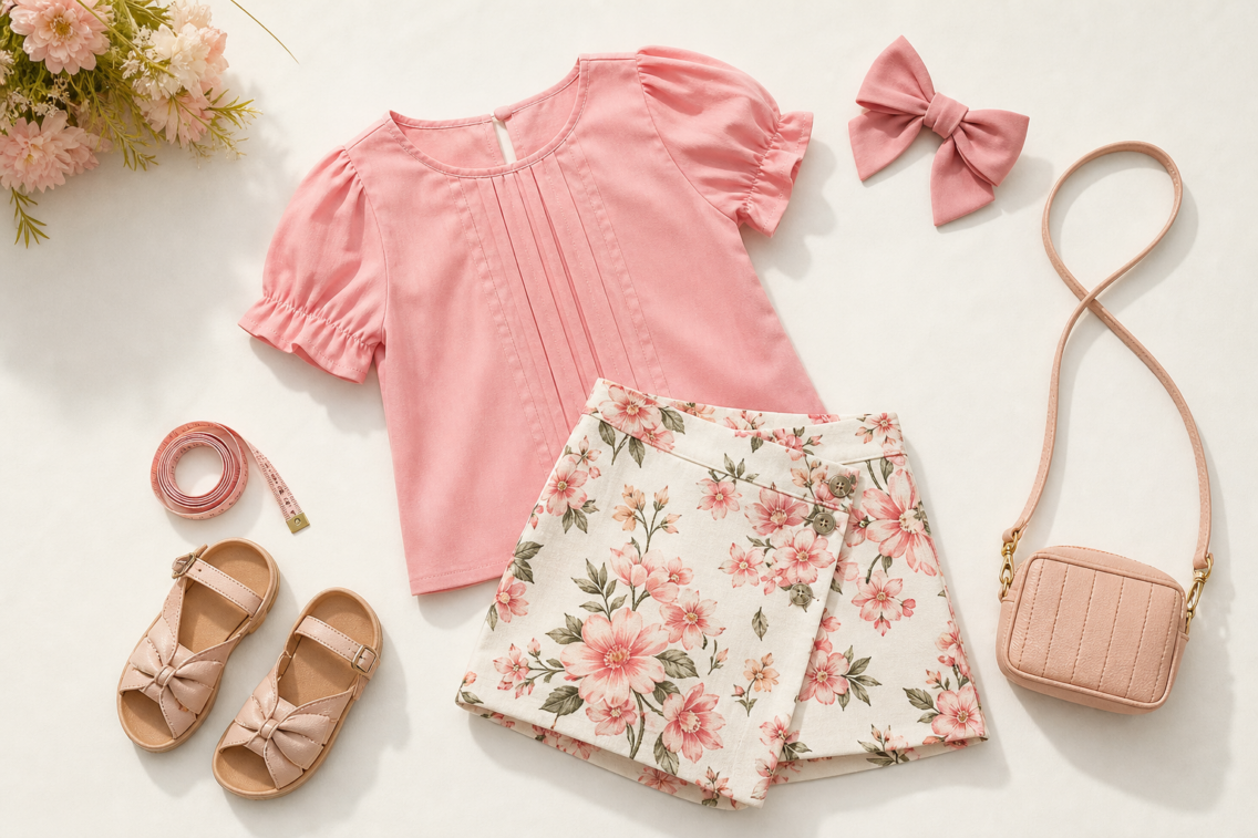 Conjunto infantil feminino para passeio em Mozarlândia: ideias práticas para vestir com conforto