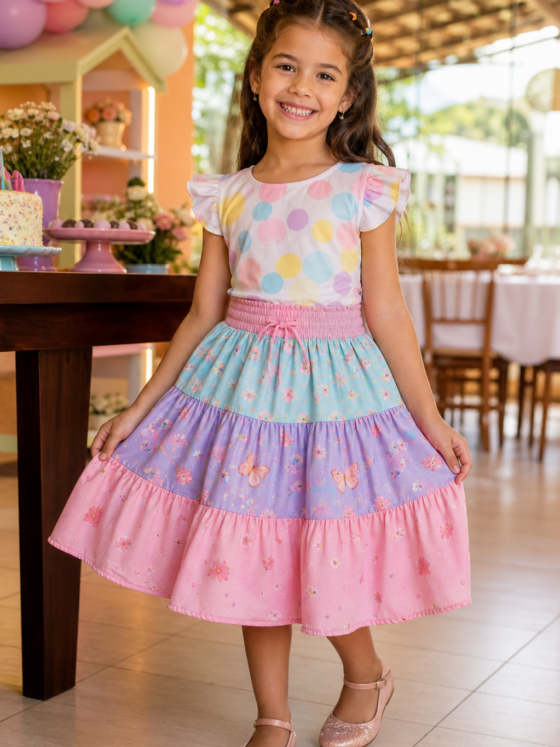 Look infantil feminino para aniversário no Jardim Imperial, Aparecida de Goiânia: ideias com conforto