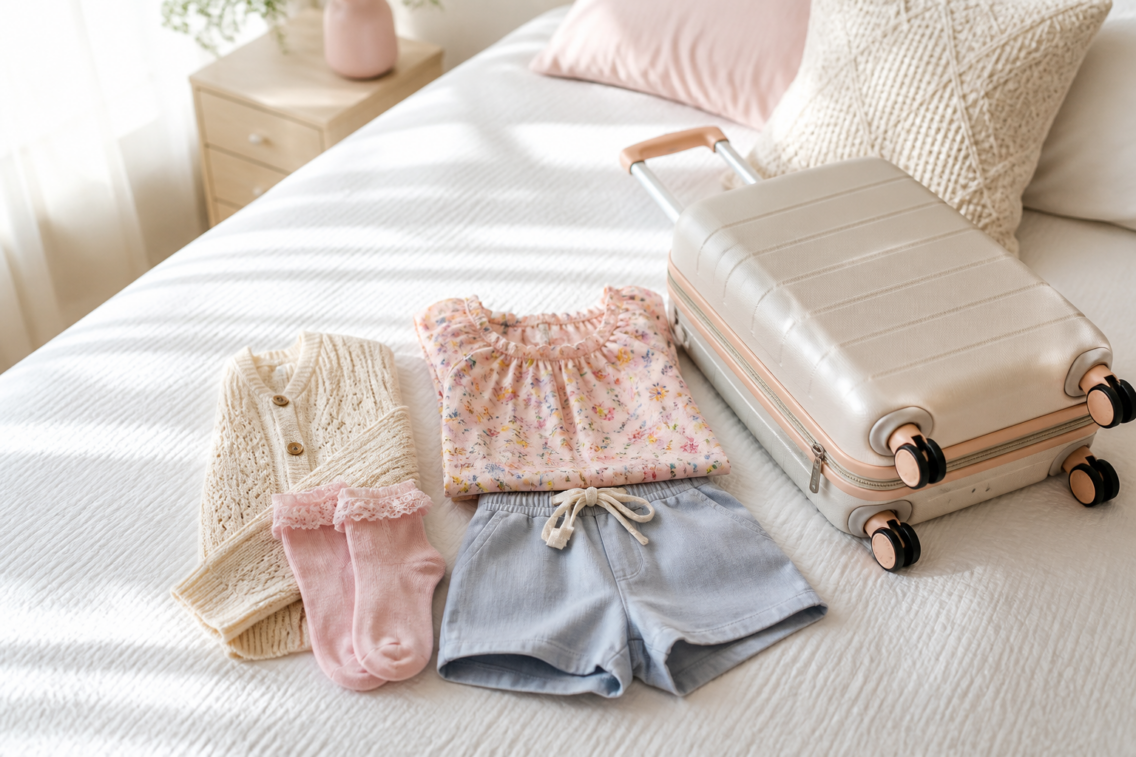 Conjunto infantil feminino para viagem de avião: conforto e praticidade
