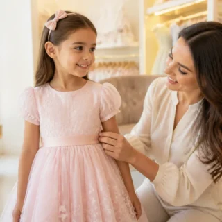 Vestido infantil para ensaio