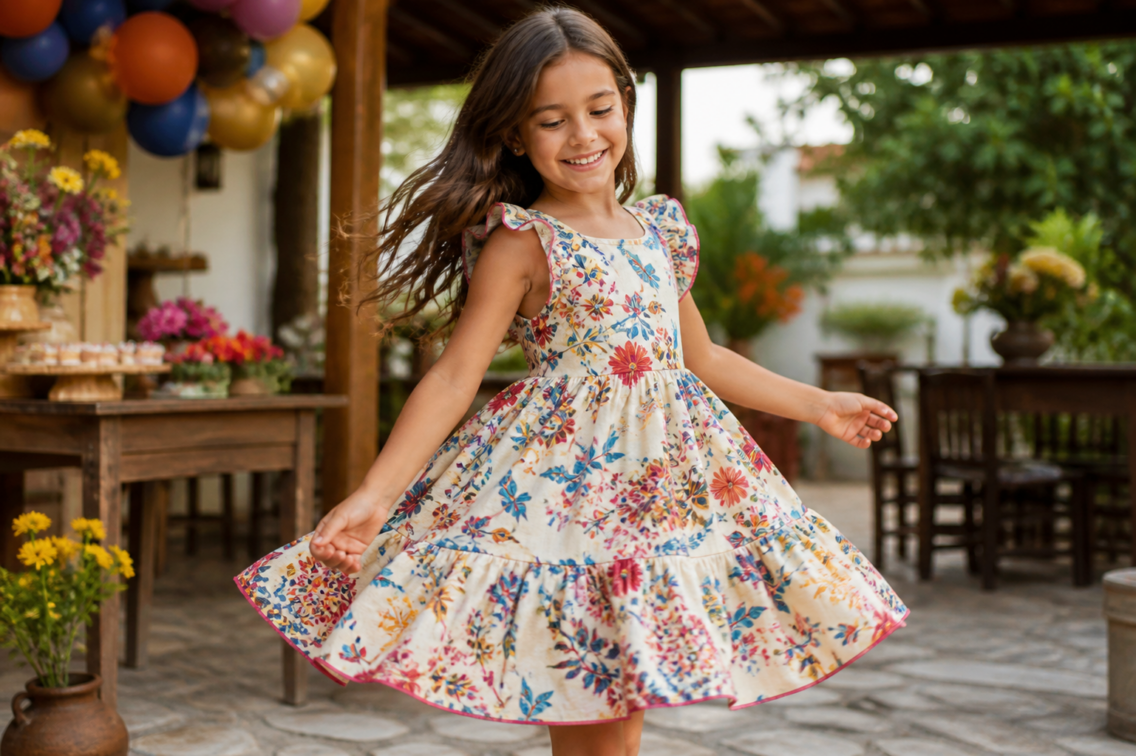 Vestido infantil para festa em Vicentinópolis: conforto, tamanho e escolha do modelo