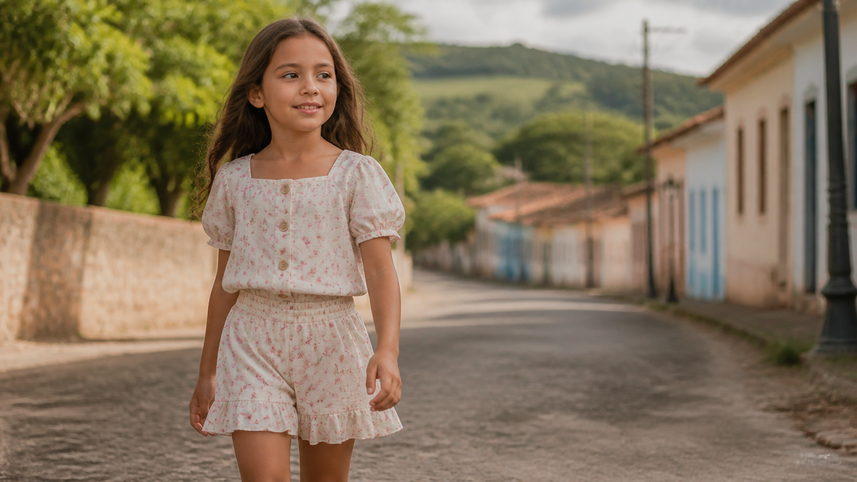 Produção infantil confortável para festa ao ar livre em cidade de Goiás