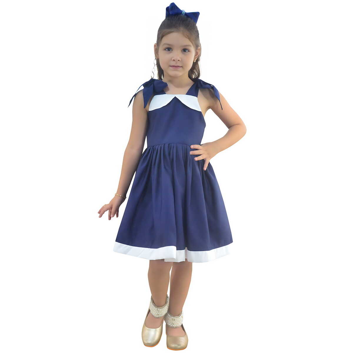 Vestido infantil de festa junina vendido na Moderna Meninas