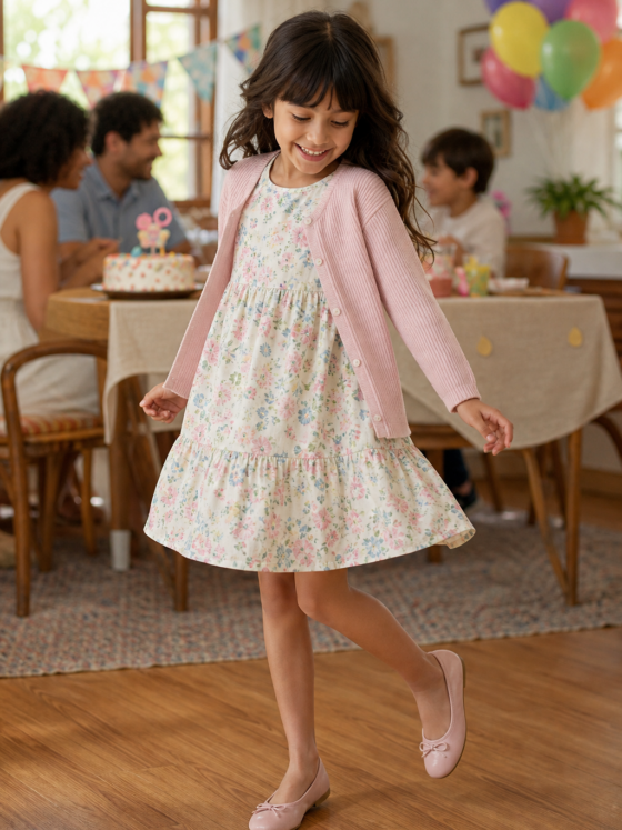 Roupa infantil para aniversário com almoço em família: conforto e fotos bonitas