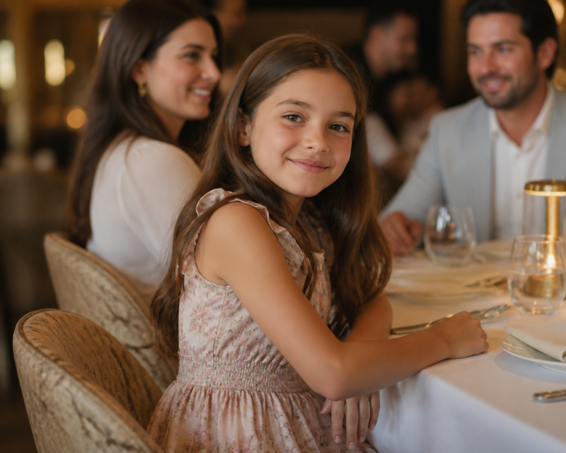Roupa infantil para jantar em restaurante: conforto, elegância e movimento