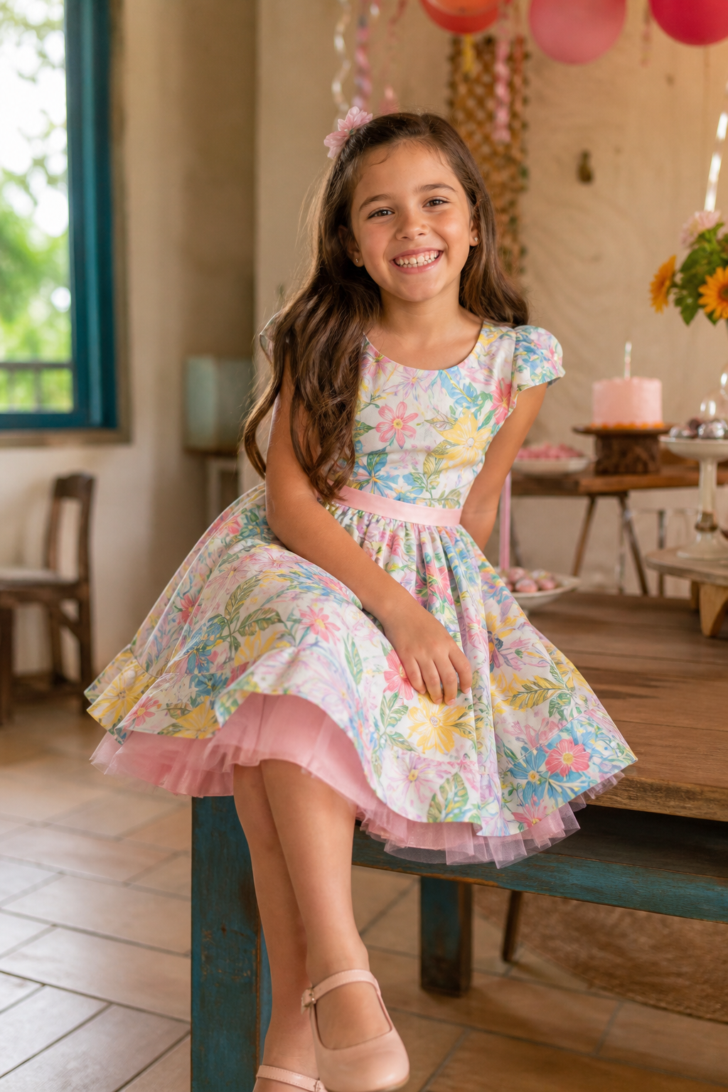 Vestido infantil para aniversário em Cabeceiras: temas, tecidos e tamanhos