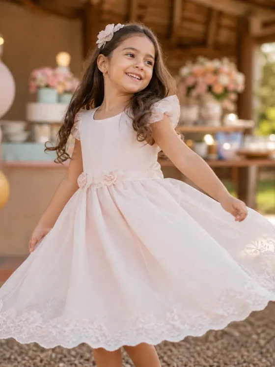 Vestido infantil para aniversário em Mara Rosa: guia de escolha por idade, tecido e ocasião