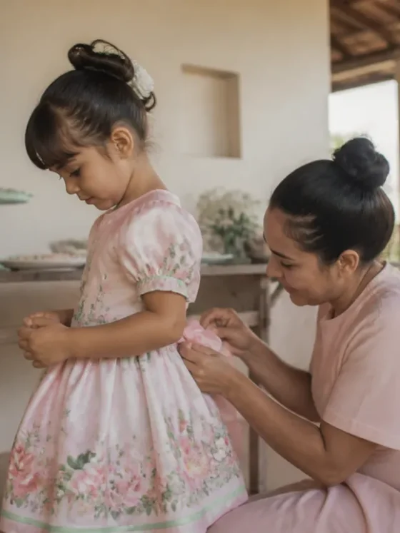 Vestido infantil para aniversário em Piranhas: escolha por tema, conforto e caimento