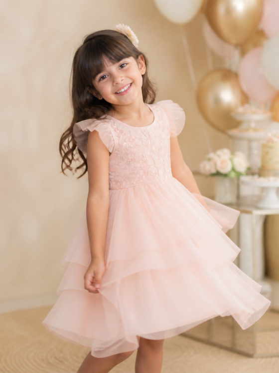 Vestido infantil para ensaio
