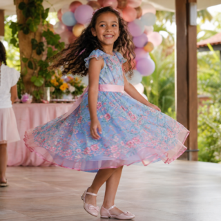 Vestido infantil para aniversário em Cabeceiras: temas, tecidos e tamanhos