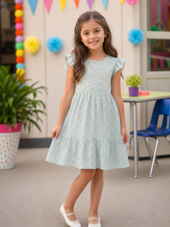 Vestido infantil para festa na escola: conforto, movimento e praticidade