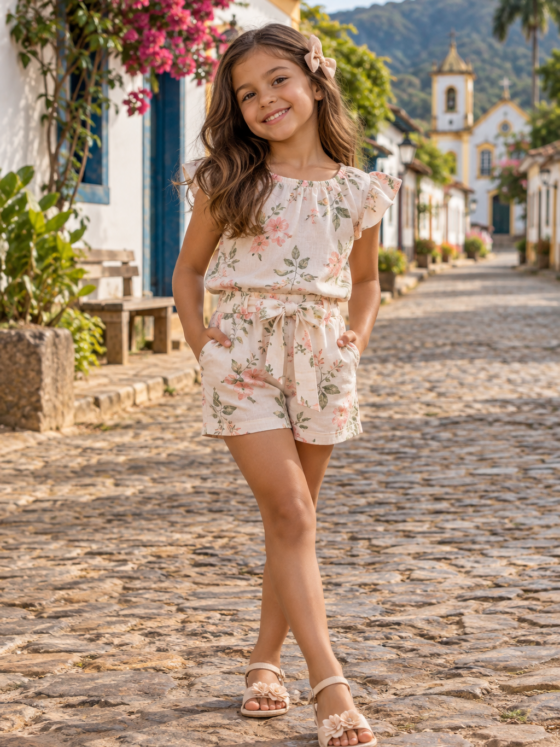 Conjunto infantil feminino para passeio em Gameleira de Goiás: conforto e combinações