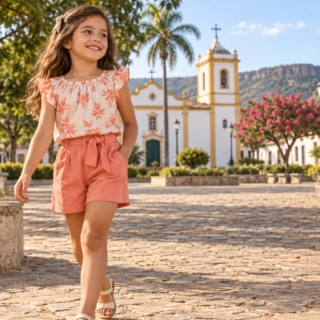 Conjunto Infantil Feminino para Passeio em Turvelândia