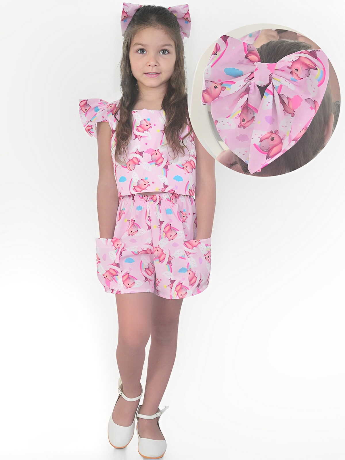 Conjunto infantil feminino confortável para combinar em passeios
