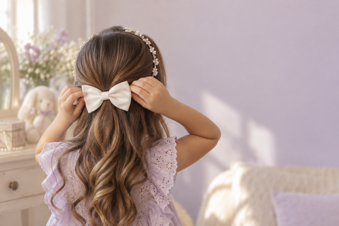 Laços e tiaras infantis: como escolher com conforto e estilo