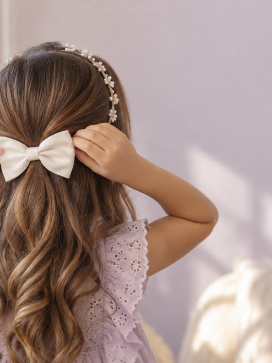 Laços e tiaras infantis: como escolher com conforto e estilo