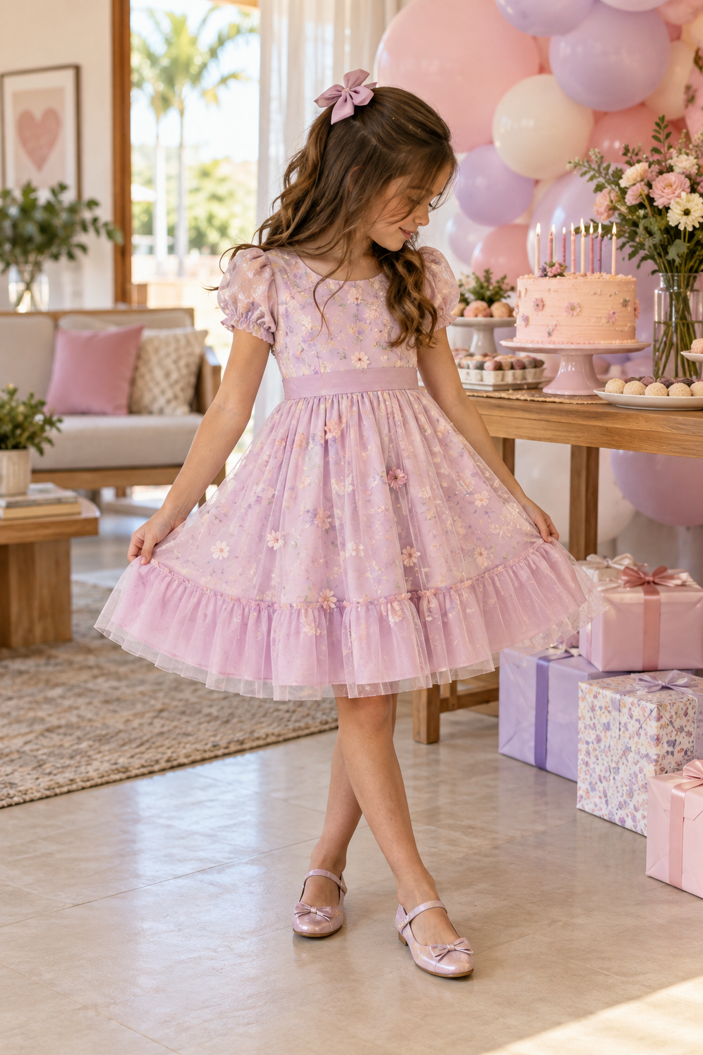 Look infantil feminino para aniversário no Jardim das Aroeiras, Goiânia: ideias com conforto
