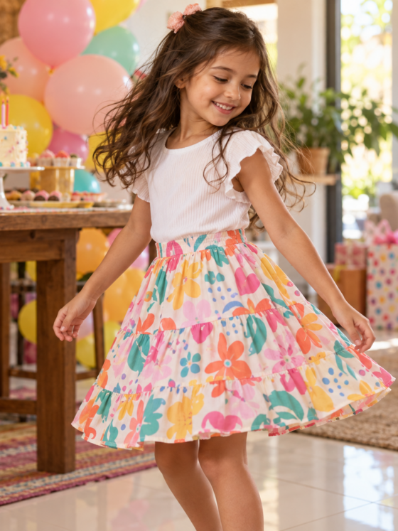 Look infantil feminino para aniversário no Jardim dos Eucaliptos, Aparecida de Goiânia: ideias com conforto
