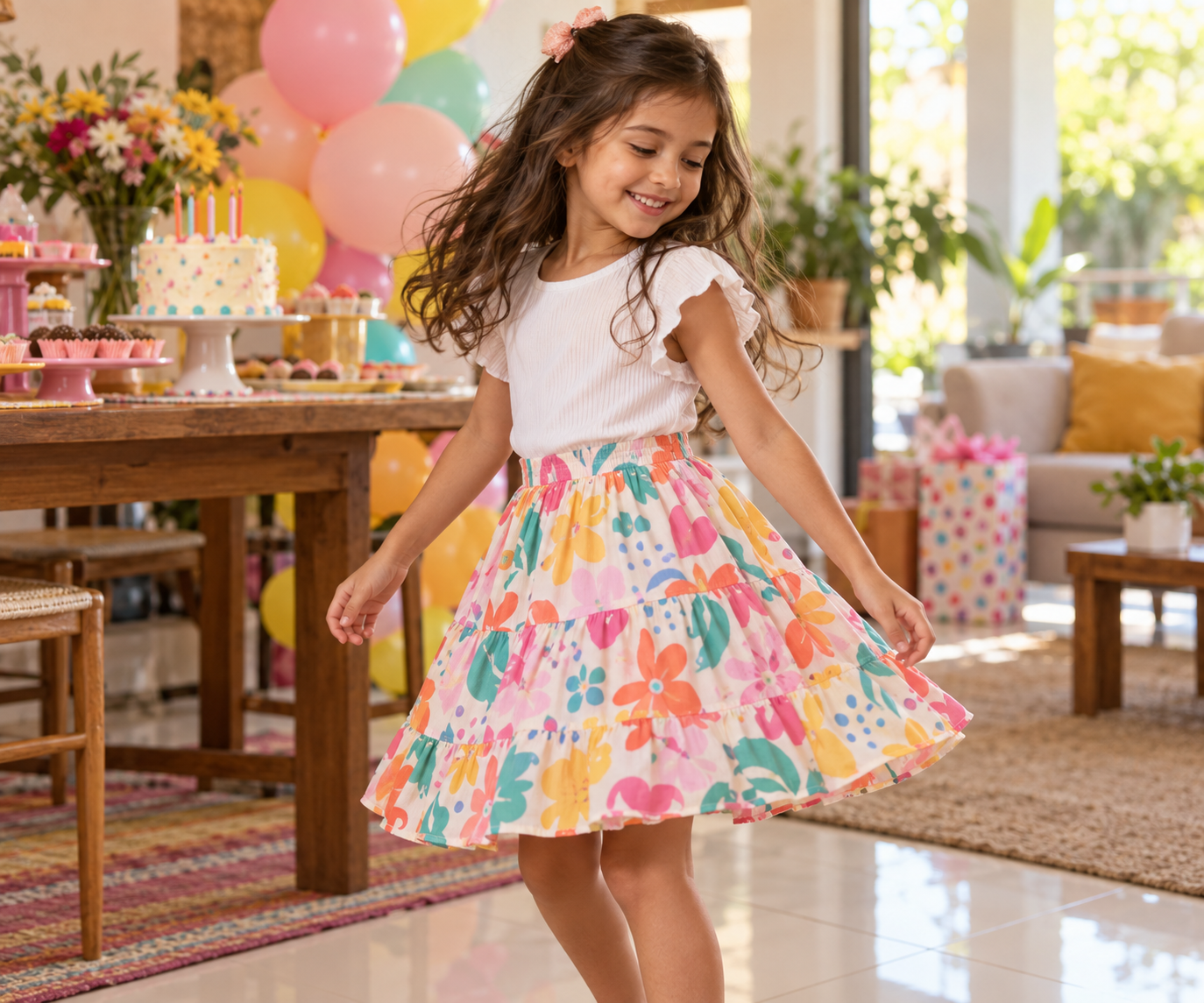Look infantil feminino para aniversário no Jardim dos Eucaliptos, Aparecida de Goiânia: ideias com conforto