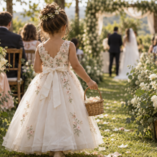 Vestido infantil para festa em Araçu: conforto, tecido e escolha por idade
