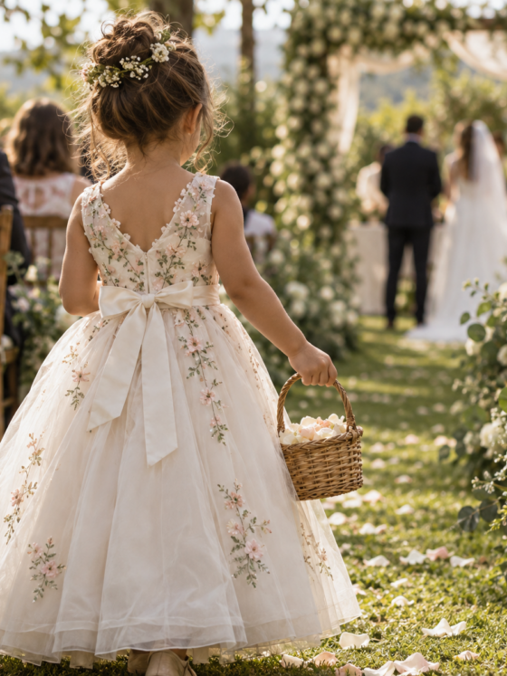 Vestido infantil para florista de casamento: como escolher com conforto