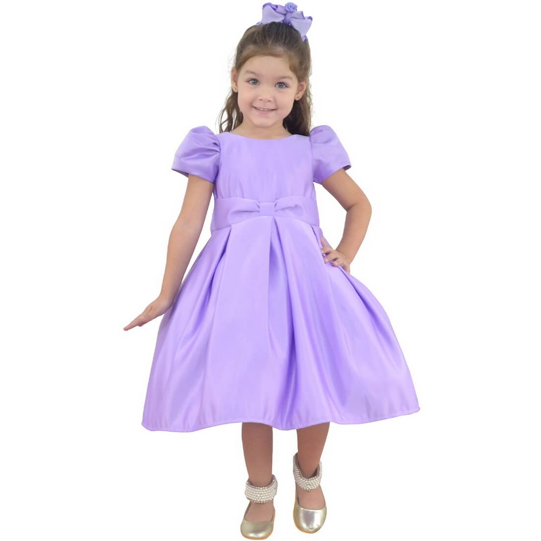 Vestido infantil lilás Sofia da loja Moderna Meninas