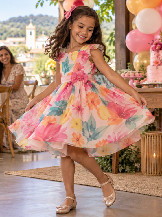 Vestido infantil para aniversário em Brazabrantes: guia por idade, tecido e ocasião