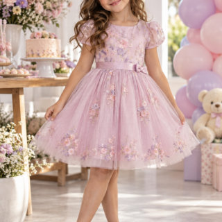 Vestido infantil para festa em Heitoraí: conforto, tecido e escolha por idade