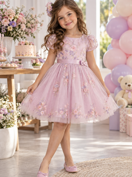 Vestido infantil para aniversário em Bonópolis: modelos, conforto e tamanho