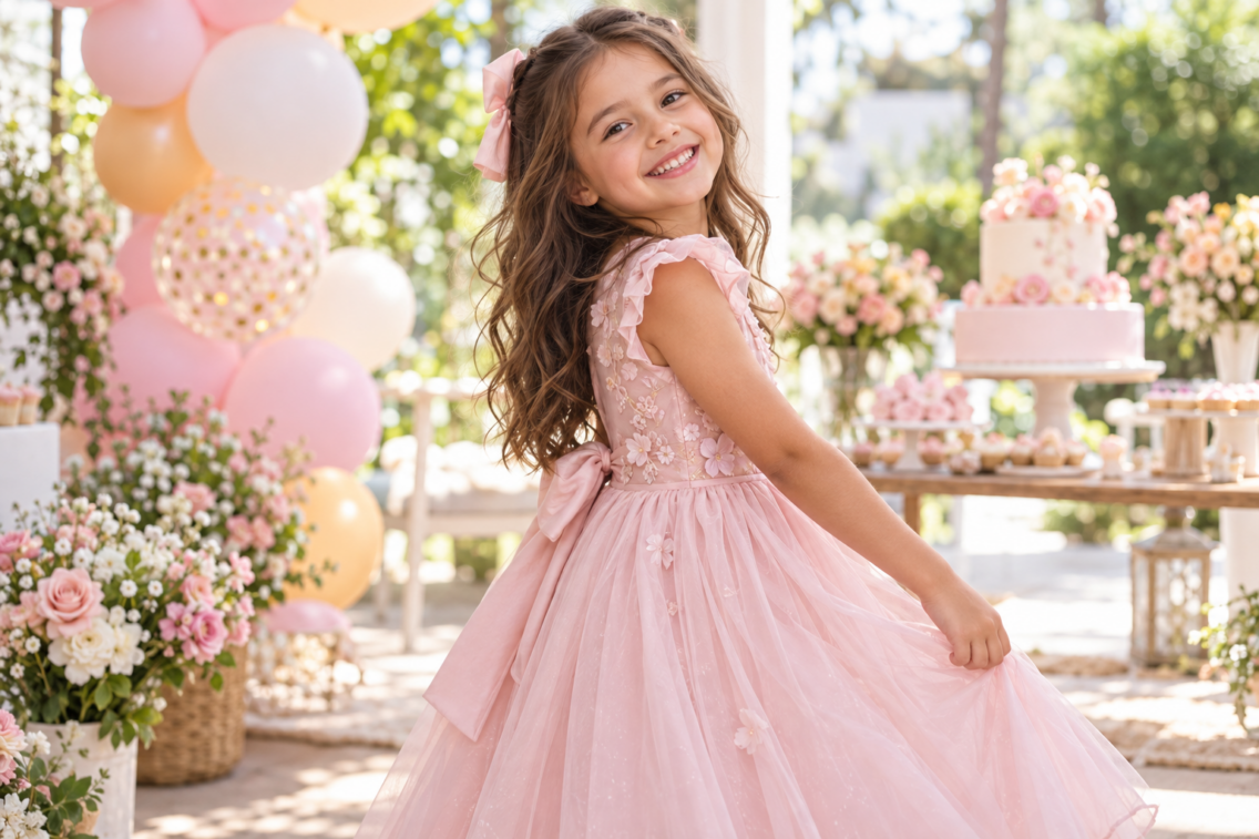 Vestido infantil para festa em Santa Isabel: conforto, tecido e escolha por idade