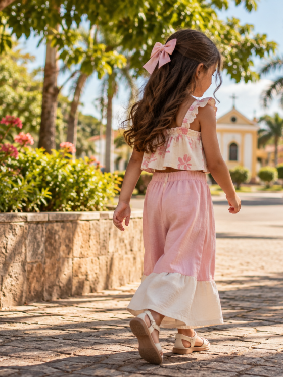 Conjunto Infantil Feminino para Passeio em Baliza | Guia