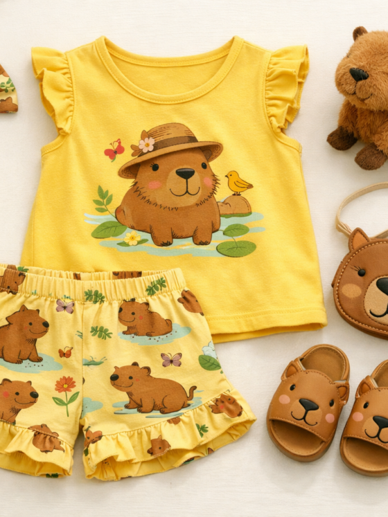 Conjunto infantil de capivara: como escolher e combinar o look